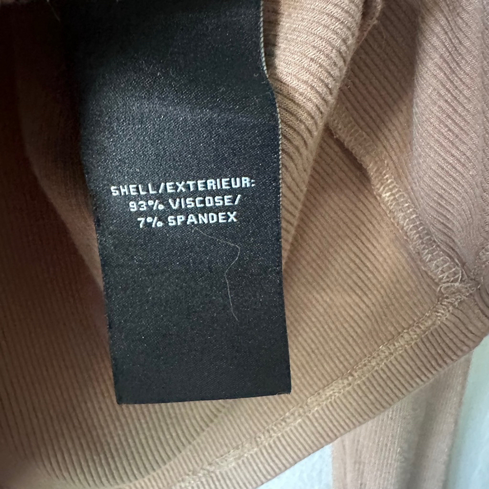 7 For All Mankind Brown Long Sleeve Ribbed Cardigan Sweater Women's Size L - Picture 6 of 7